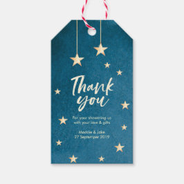 キラキラ小さな星あなた感謝していのメッセージカード ギフトタグ
