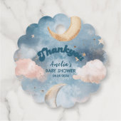 キラキラ小さな星かわいい赤ちゃんシャワー フェイバータグ (裏面)