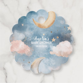 キラキラ小さな星かわいい赤ちゃんシャワー フェイバータグ