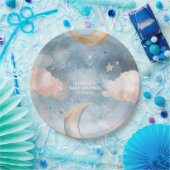 キラキラ小さな星かわいい赤ちゃんシャワー ペーパープレート (パーティー)