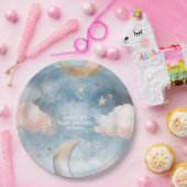 キラキラ小さな星かわいい赤ちゃんシャワー ペーパープレート (パーティー)