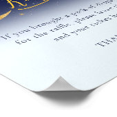 キラキラ小さな星の男の子の赤ちゃんシャワーおむつラッフル ポスター (角)