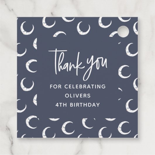 キラキラ小さな星の誕生日パーティータグ フェイバータグ (裏面)