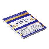 キラキラ小さな星の赤ちゃんシャワーキャンディーラッパー ノートパッド (アングル)