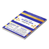 キラキラ小さな星の赤ちゃんシャワーキャンディーラッパー ノートパッド (回転)