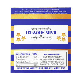 キラキラ小さな星の赤ちゃんシャワーキャンディーラッパー ノートパッド