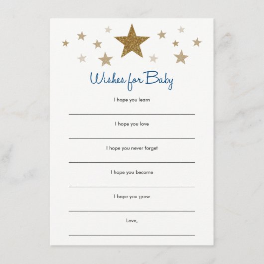 キラキラ小さな願いベビーカード アドバイスカード (正面)