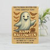 キラキラ幽霊のハロウィンパーティー 招待状 (スタンド正面)
