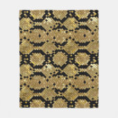 キラキラ性動物の皮膚プリントパターンカスタムモノグラム フリースブランケット (正面)