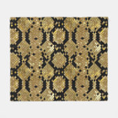 キラキラ性動物の皮膚プリントパターンカスタムモノグラム フリースブランケット (正面(横))