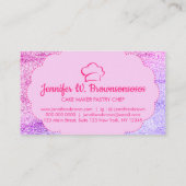 キラキラ抽象的なパンケーキ職人 名刺 (裏面)