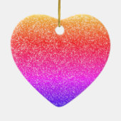 キラキラ振りかけるクリスマスモノグラムイニシャル2019 セラミックオーナメント (裏面)