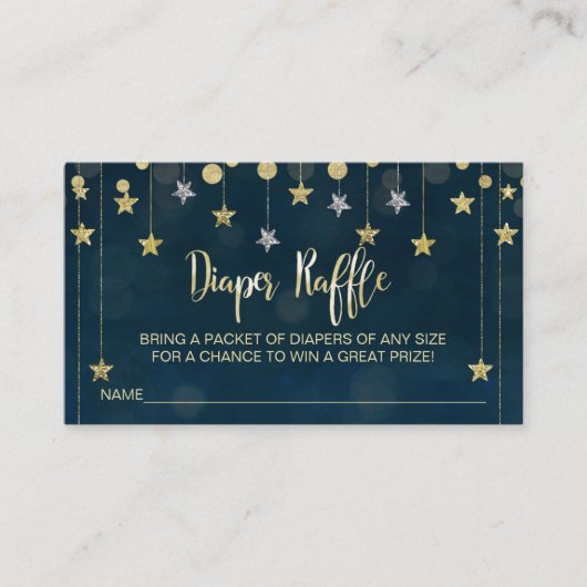 キラキラ星おむつラッフルチケットインサート エンクロージャーカード (正面)