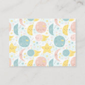 キラキラ星おむつラッフルベビーシャワー エンクロージャーカード (裏面)