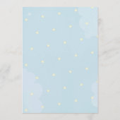 キラキラ星とムーンスカイブルーベビーシャワー 招待状 (裏面)