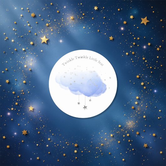 キラキラ星の小さな輝き ラウンドシール