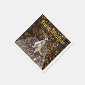 キラキラ星の背景のメルカット スタンダードカクテルナプキン (角)