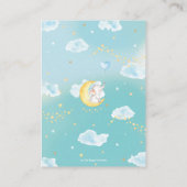 キラキラ星の象の少年が本を持ってくる エンクロージャーカード (裏面)