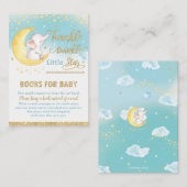 キラキラ星の象の少年が本を持ってくる エンクロージャーカード (正面/裏面)