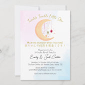 キラキラ星ジェンダーが月の宝石を見せかわいい 招待状 (正面)