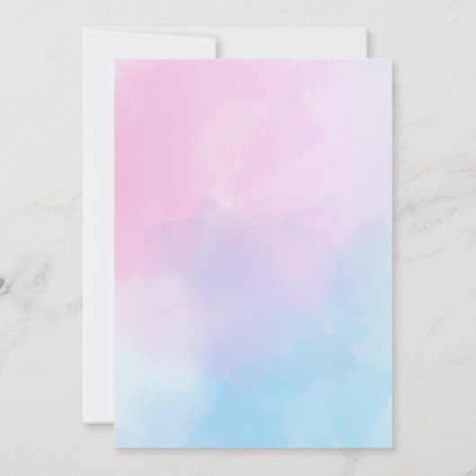 キラキラ星ジェンダーが月の宝石を見せかわいい 招待状 (裏面)