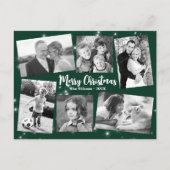 キラキラ星フォトコラージメリークリスマス ポストカード (正面)