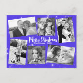 キラキラ星フォトコラージメリークリスマス ポストカード (正面)