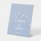 キラキラ星ベビーシャワーカードとギフト 台座サイン (正面)