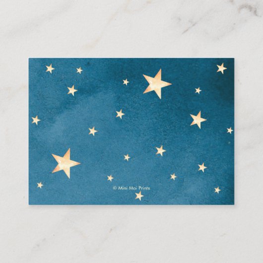キラキラ星ベビーシャワー挿入カード エンクロージャーカード (裏面)