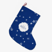 キラキラ星モノグラムクリスマスストッキング ラージクリスマスストッキング (正面 (吊り時))
