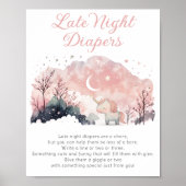 キラキラ星ユニコーンシャワー深夜おむつ ポスター (正面)