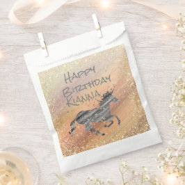 キラキラ星ユニコーン誕生日 パーソナライズされた フェイバーバッグ