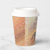 キラキラ星ユニコーン誕生日 パーソナライズされた 紙コップ (右)