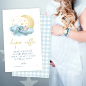 キラキラ星男の赤ちゃんシャワーおむつラッフルカード エンクロージャーカード