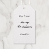 キラキラ星金ゴールドパターンクリスマス ギフトタグ (裏面)