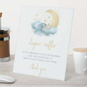 キラキラ星金ゴールド赤ちゃんシャワーおむつラッフルサイン 台座サイン (インサイチュ)