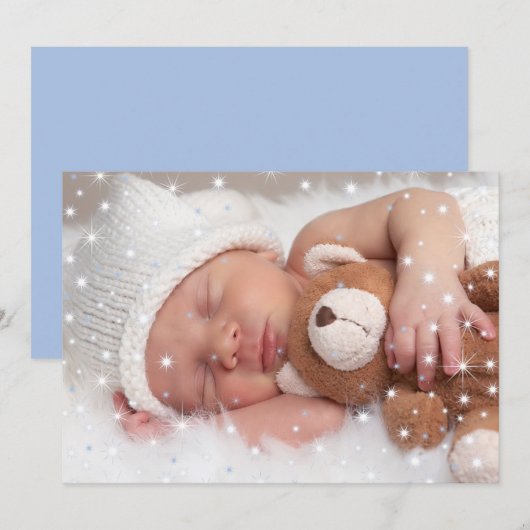 キラキラ星 – 家族の写真カード (正面/裏面)