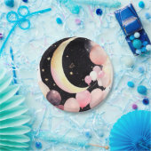 キラキラ星：月&星ベビーガールシャワー ペーパープレート (パーティー)