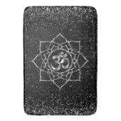 キラキラ星OMマンダラオンブラック バスマット (正面縦)