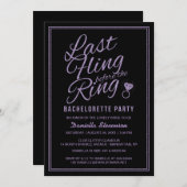 キラキラ最後の独身最後の夜の招待状 招待状 (正面/裏面)