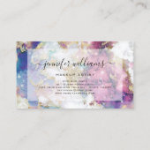 キラキラ水彩金箔メイクアップアーティスト 名刺 (裏面)