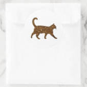 キラキラ猫 ラウンドシール (バッグ)