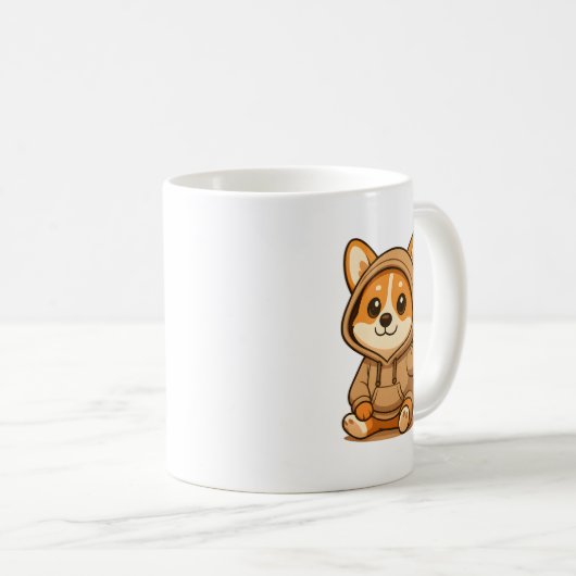 キラキラ目コルギコーヒーマグかわいい犬の恋人のギフト コーヒーマグカップ (正面右)