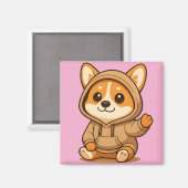 キラキラ目コルギマグネット | かわいいキッチンデコ マグネット (正面/裏面)