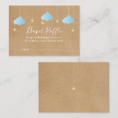 キラキラ素朴キラキラおむつラッフルベビーシャワー エンクロージャーカード (正面/裏面)