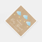 キラキラ素朴男の赤ちゃんシャワー/散水 スタンダードランチョンナプキン (角)