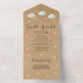 キラキラ素朴男女兼用シャワー オールインワン招待状 (内側)