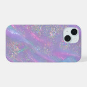 キラキラ結晶オルガンザ iPhone 15ケース (裏面横)