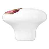 キラキラ色のピンクの帽子 セラミックノブ (側面)