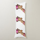 キラキラ色のピンクの帽子 ボディピロー (正面縦)